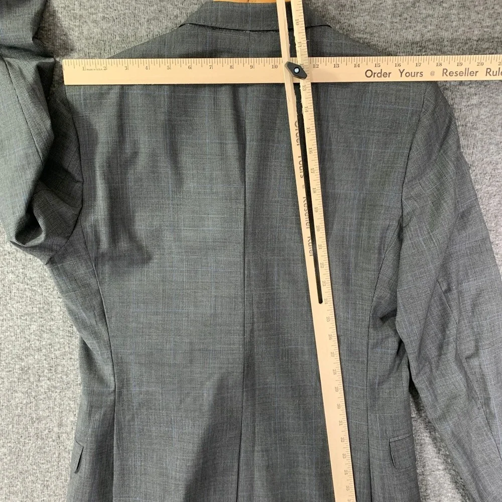 Brooks Brothers Blazer Jacket Men 40L Gray Glen Check Explorer Fitzgerald Sport